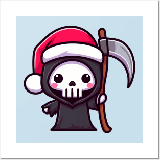 Christmas grim reaper Posters and Art